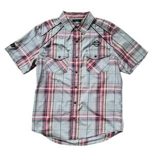 Harley Davidson Gray/Red Shirt | Size L